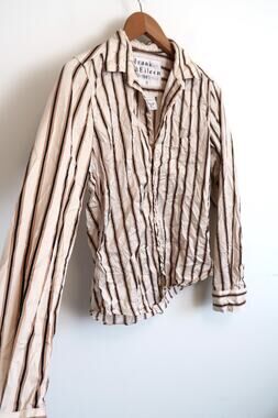 FRANK & EILEEN Barry Signature Crinkle Stripe Button Down Shirt Nordstrom S $258